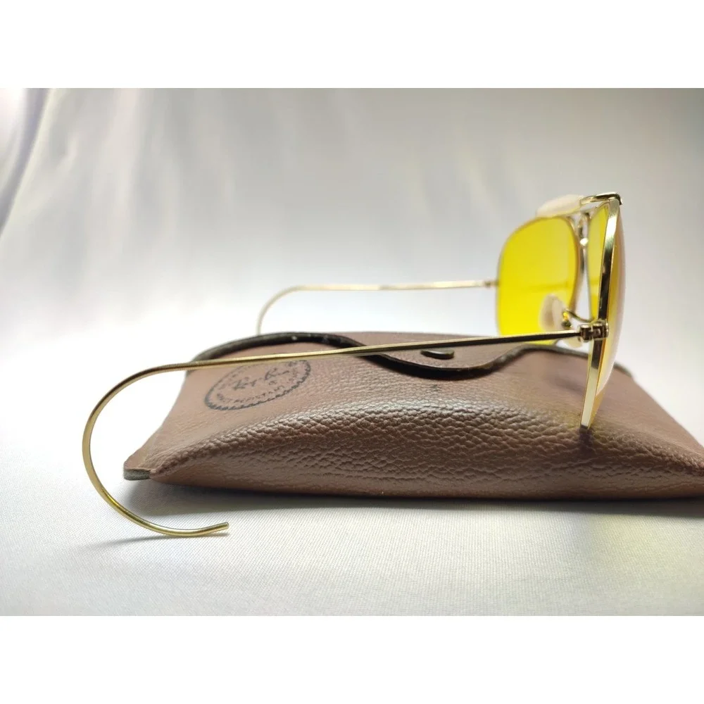 Vintage Ray-Ban B&L Shooter Aviator 12K GF Yellow Kalichrome Lenses USA